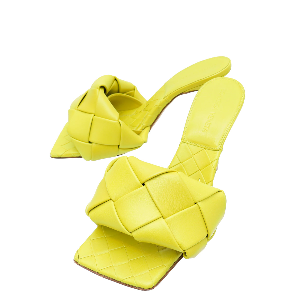 Bottega Veneta Lagoon Acid Intrecciato Nappa Lido Mule 36.5-Bottega Veneta-THE CLOSET