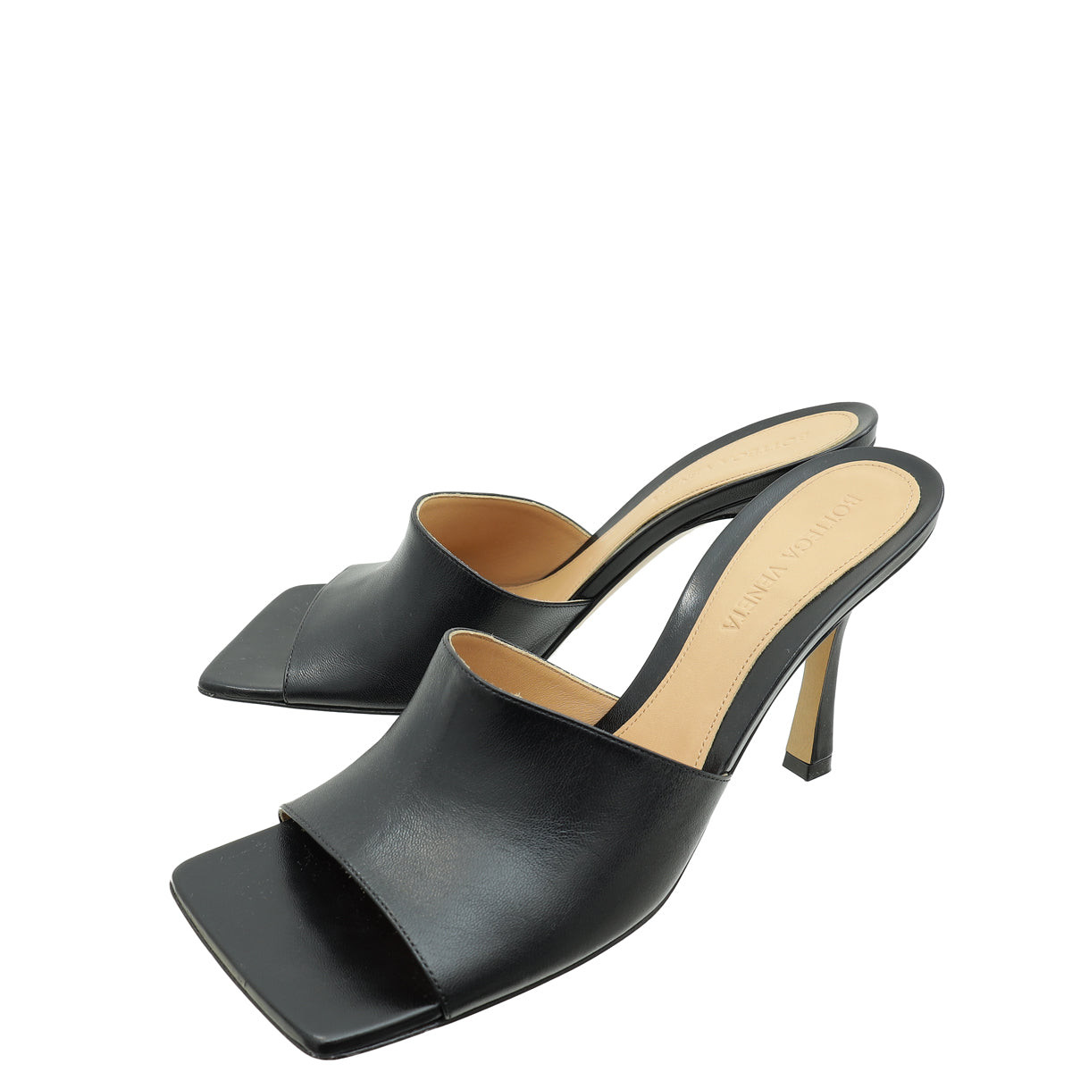Bottega Veneta Black Stretch Heeled Mule 37-Bottega Veneta-THE CLOSET