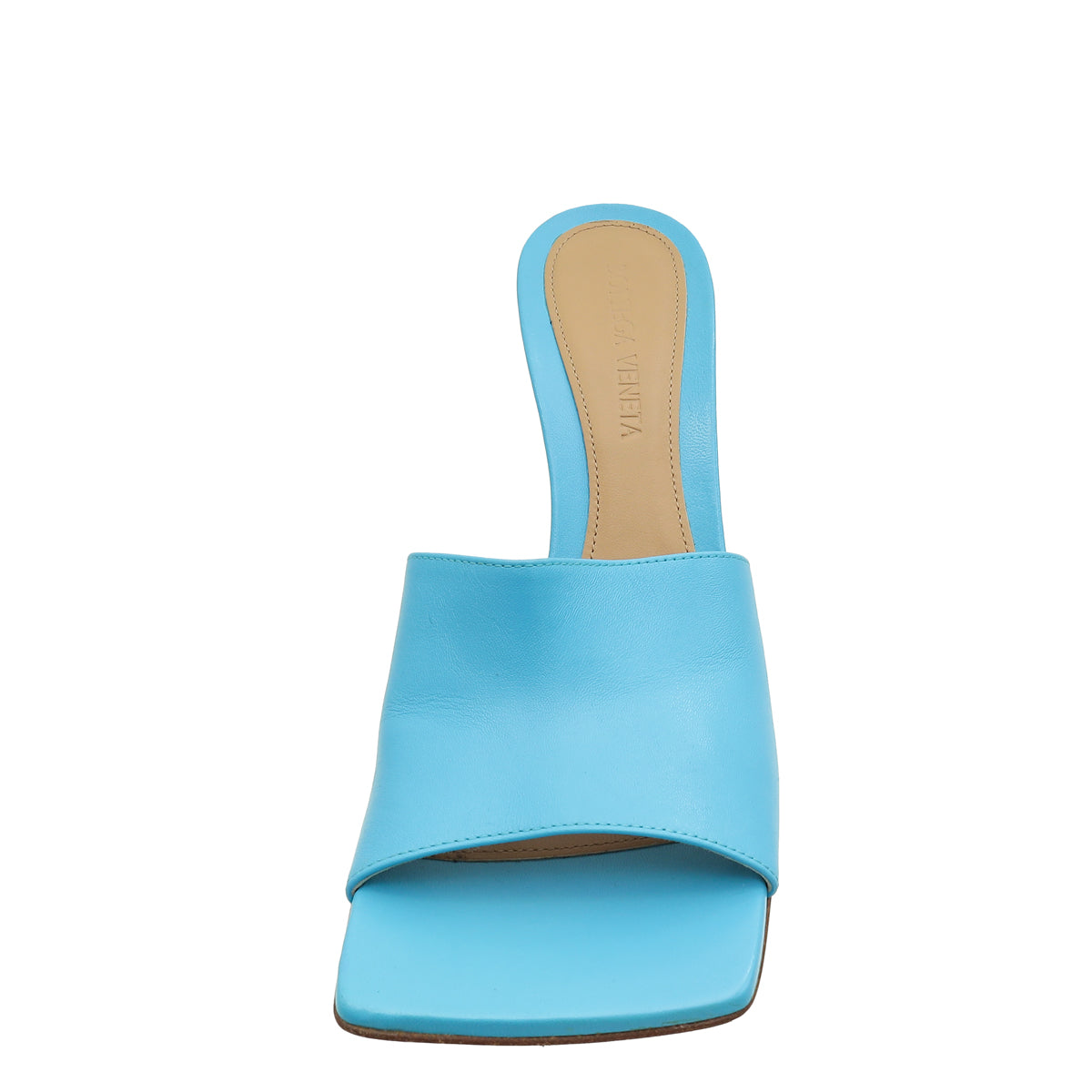 Bottega Veneta Blue Stretch Heeled Mule 37-Bottega Veneta-THE CLOSET