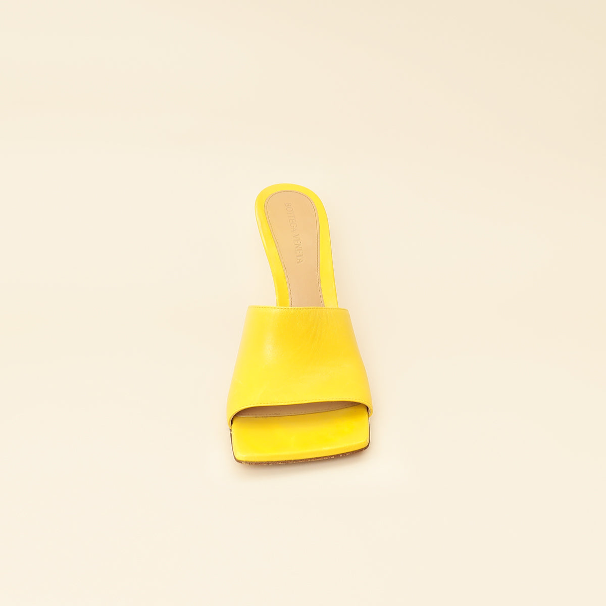 Bottega Veneta Yellow Stretch Heeled Mule 38.5-Bottega Veneta-THE CLOSET