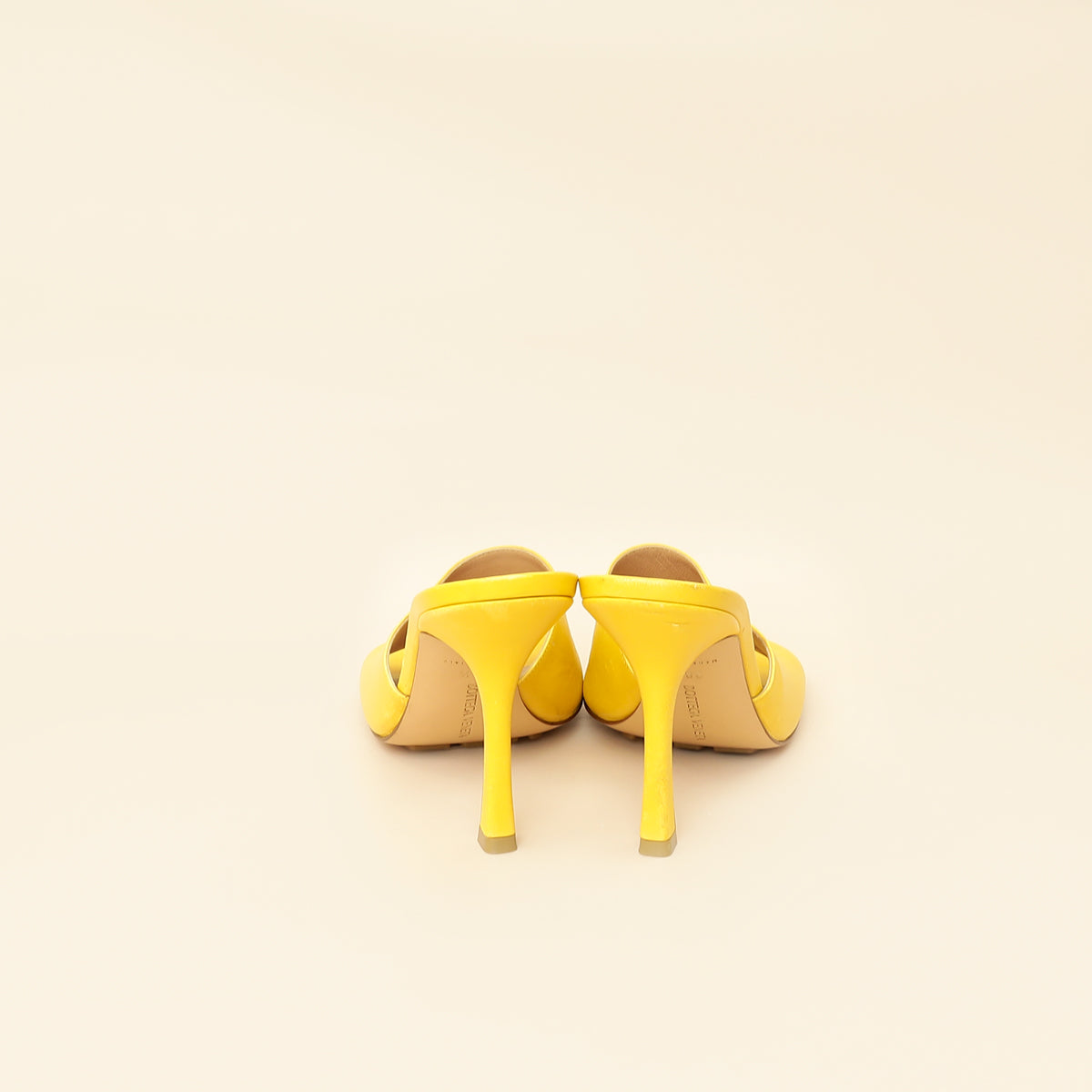 Bottega Veneta Yellow Stretch Heeled Mule 38.5-Bottega Veneta-THE CLOSET