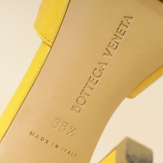 Bottega Veneta Yellow Stretch Heeled Mule 38.5-Bottega Veneta-THE CLOSET