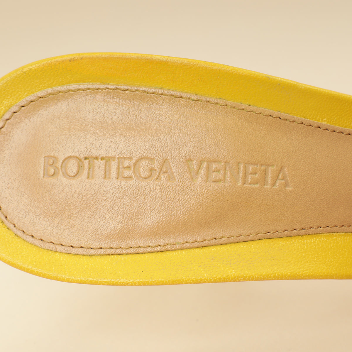 Bottega Veneta Yellow Stretch Heeled Mule 38.5-Bottega Veneta-THE CLOSET