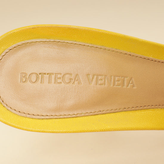 Bottega Veneta Yellow Stretch Heeled Mule 38.5-Bottega Veneta-THE CLOSET