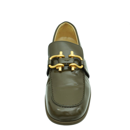 Bottega Veneta Liana Green Monsieur Moccasin 38.5