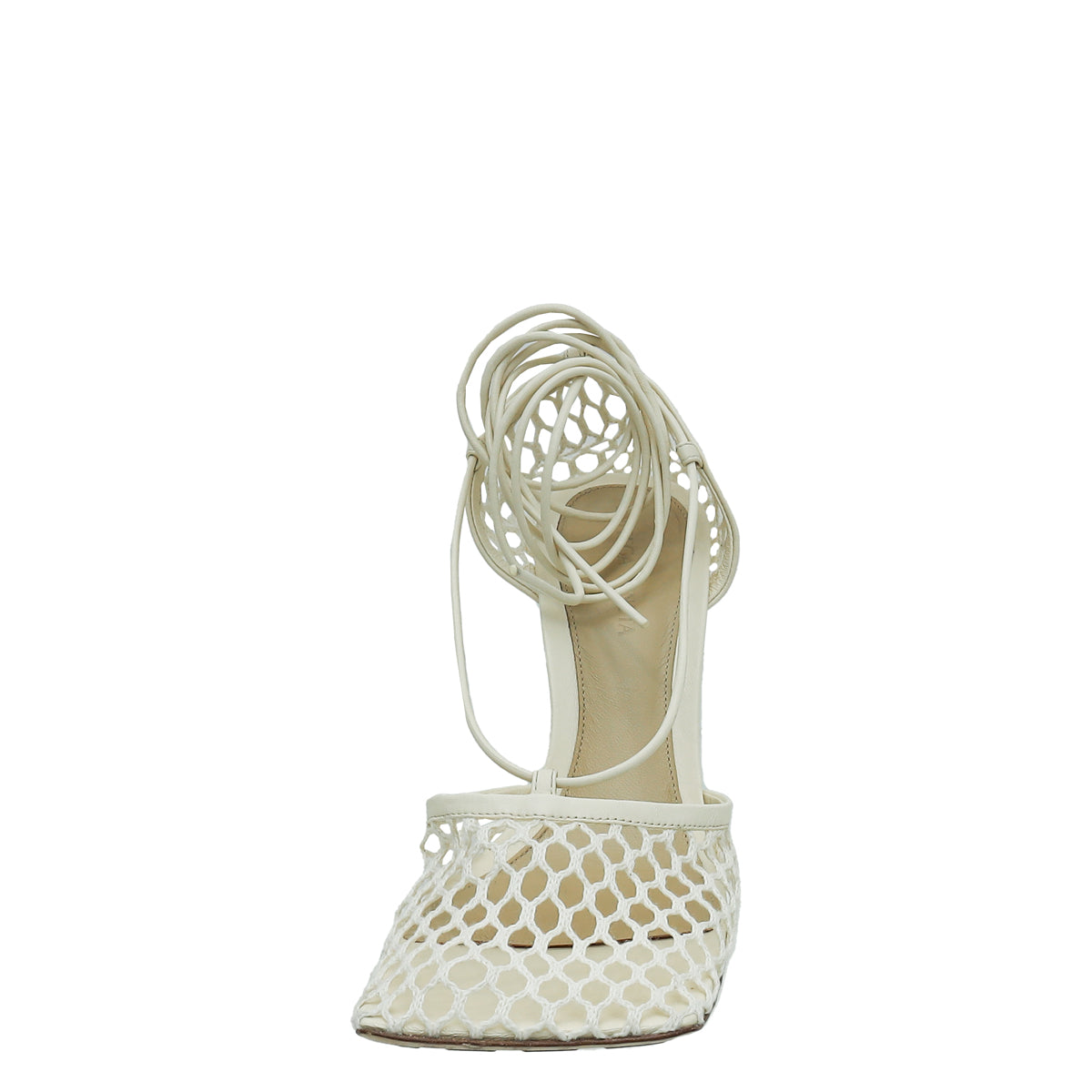 Bottega Veneta Toile Stretch Lace-Up Sandal 38-Bottega Veneta-THE CLOSET