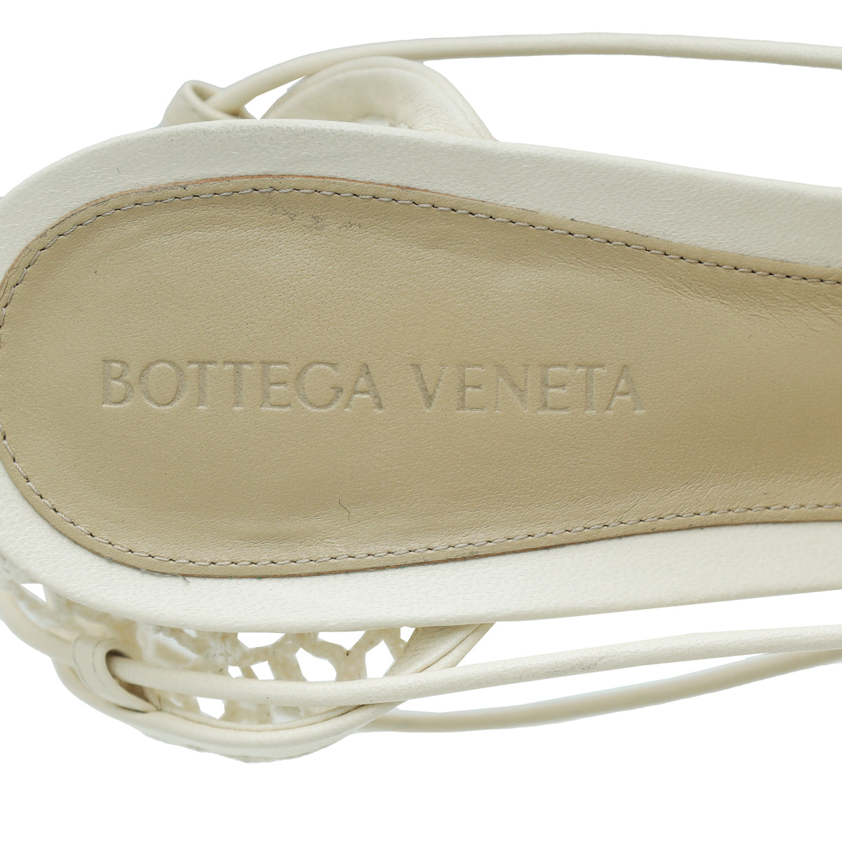 Bottega Veneta Toile Stretch Lace-Up Sandal 38