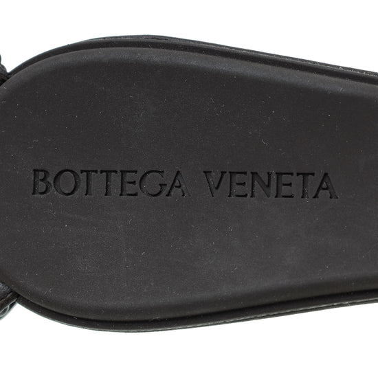 Bottega Veneta Chocolate Lagoon Bubble Ankle Strap Thong Sandals 38