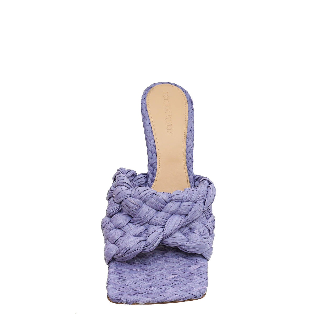 Bottega Veneta Purple Woven Raffia Lido Mules 38