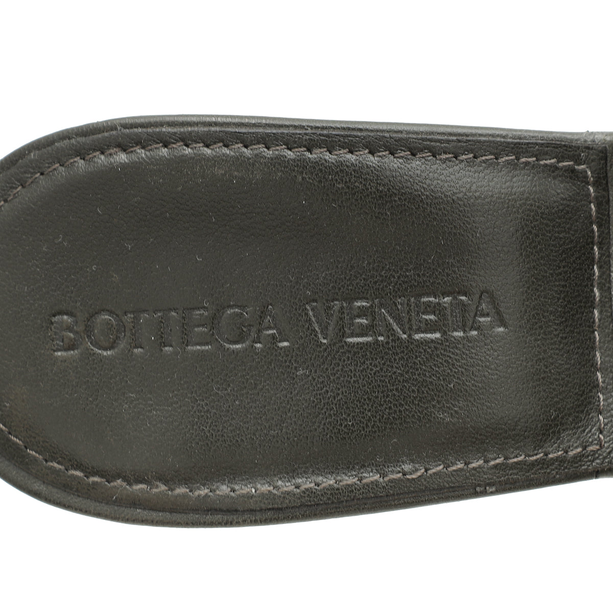 Bottega Veneta Dark Khaki Embossed Lido Mules 38