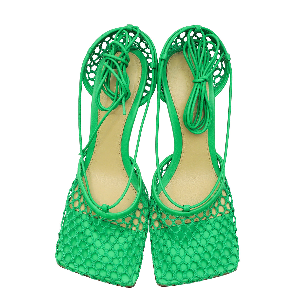 Bottega Veneta Green Stretch Sandals 38