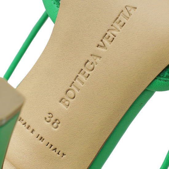 Bottega Veneta Green Stretch Sandals 38