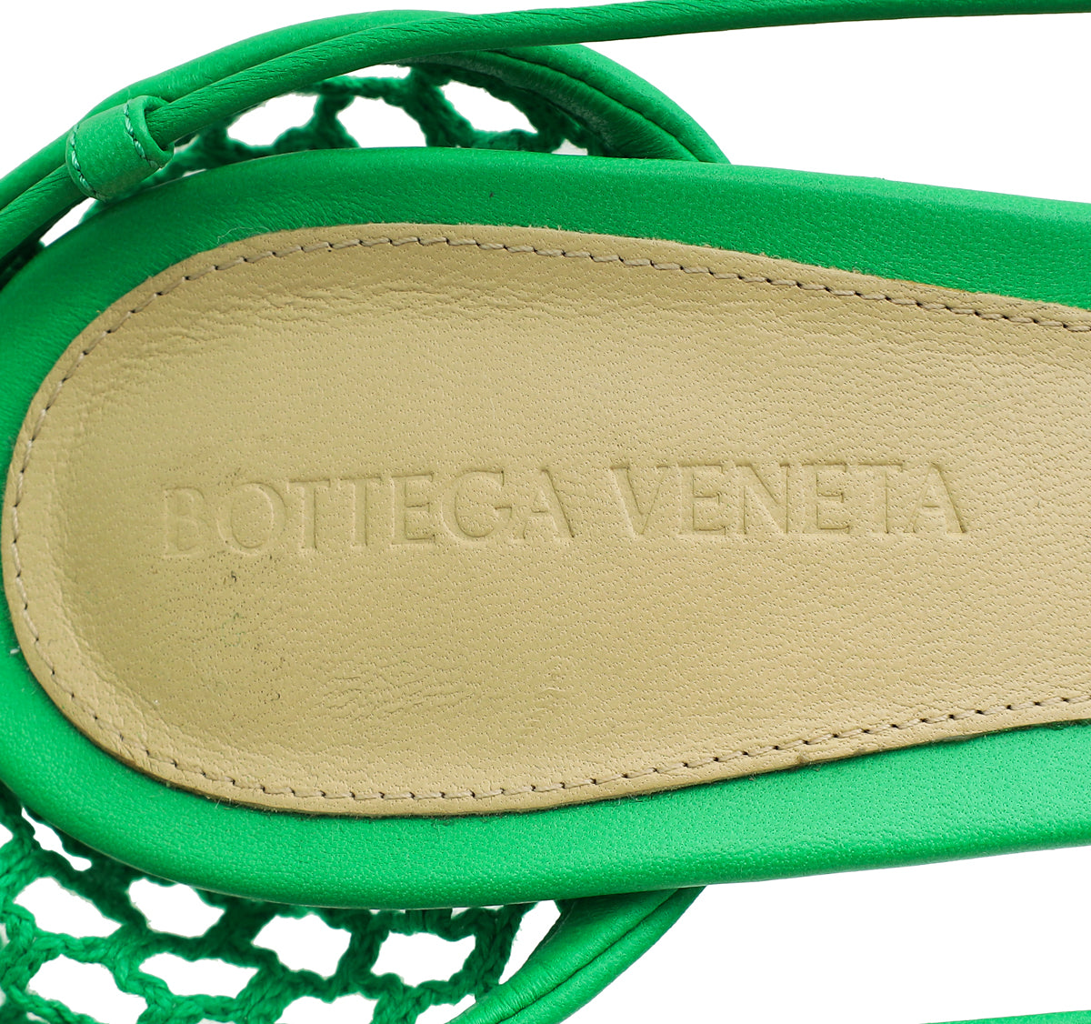 Bottega Veneta Green Stretch Sandals 38