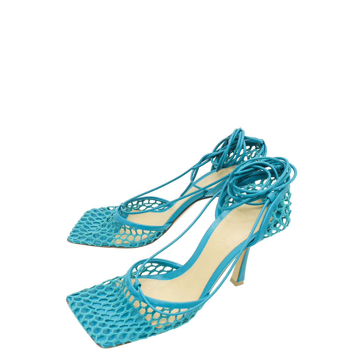 Bottega Veneta Turquoise Stretch Sandals 38-Bottega Veneta-THE CLOSET