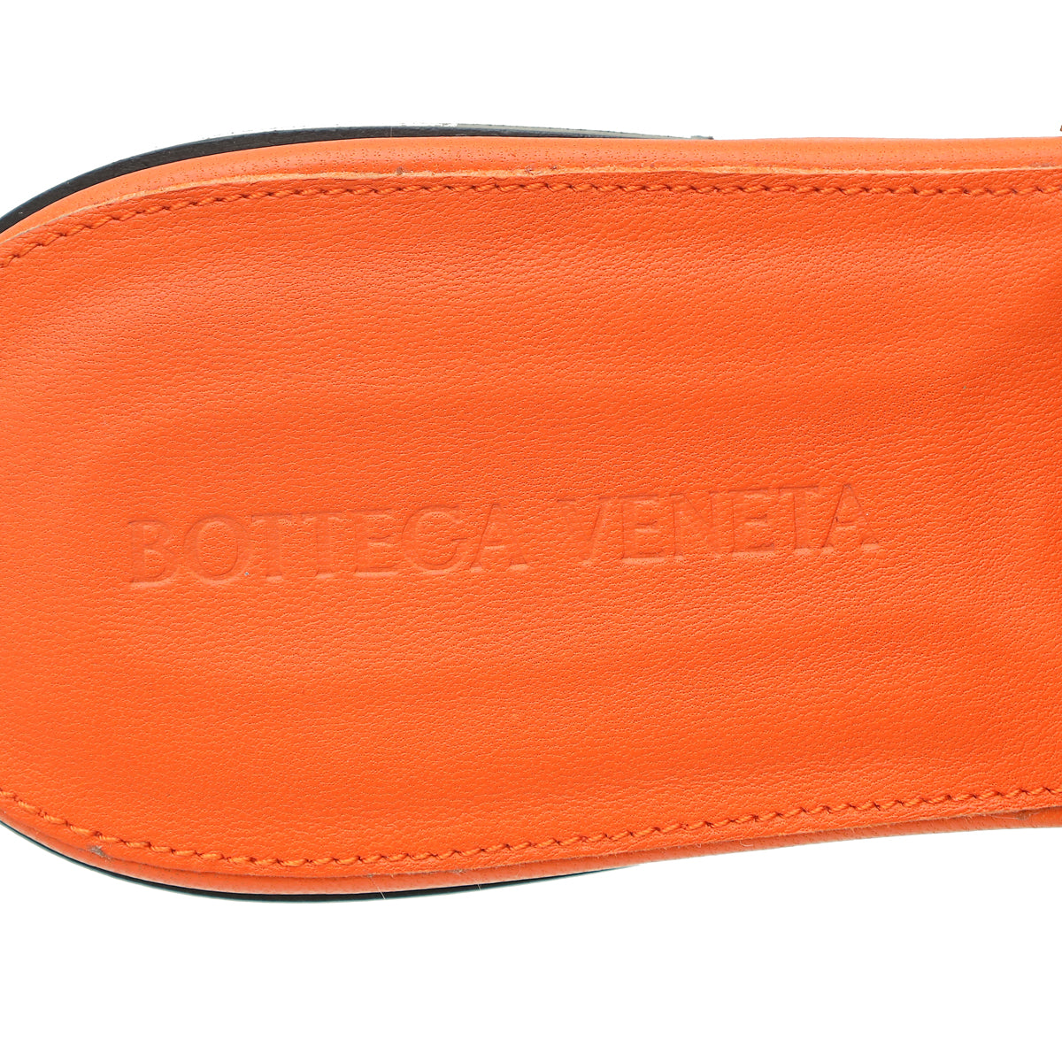 Bottega Veneta Orange Intrecciato Lido Flat Sandals 38