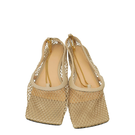 Bottega Veneta Nude Stretch Ballerina Flats 40