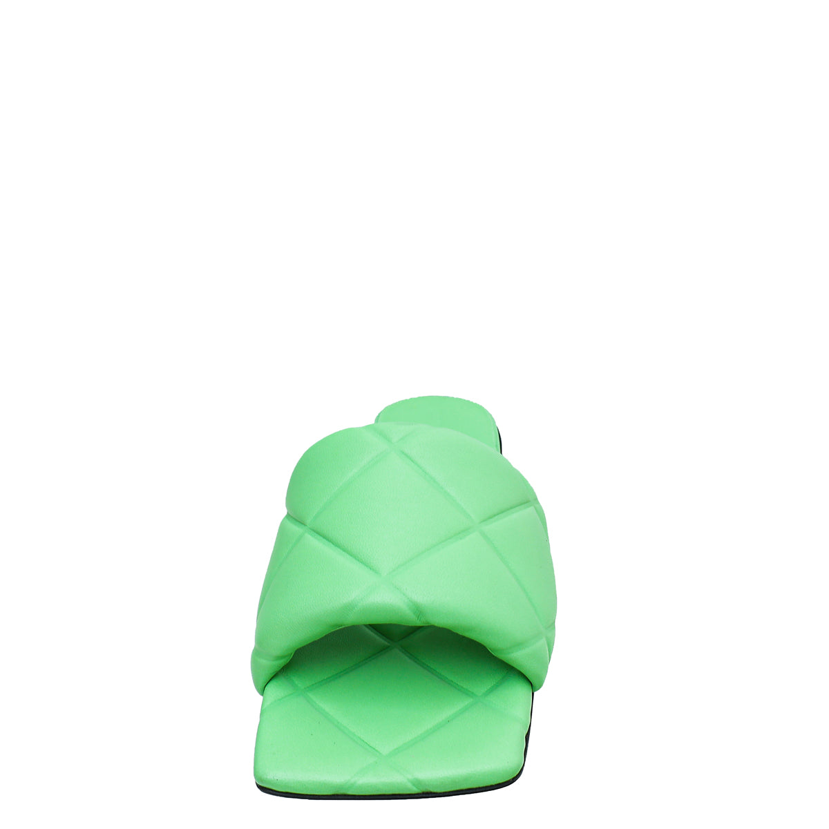 Bottega Veneta Light Green Embossed Quilt Lido Flat Sandals 40-Bottega Veneta-THE CLOSET