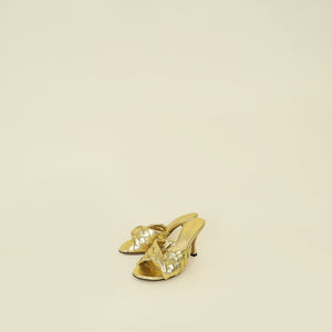 Bottega Veneta Metallic Gold Blink Mule 36
