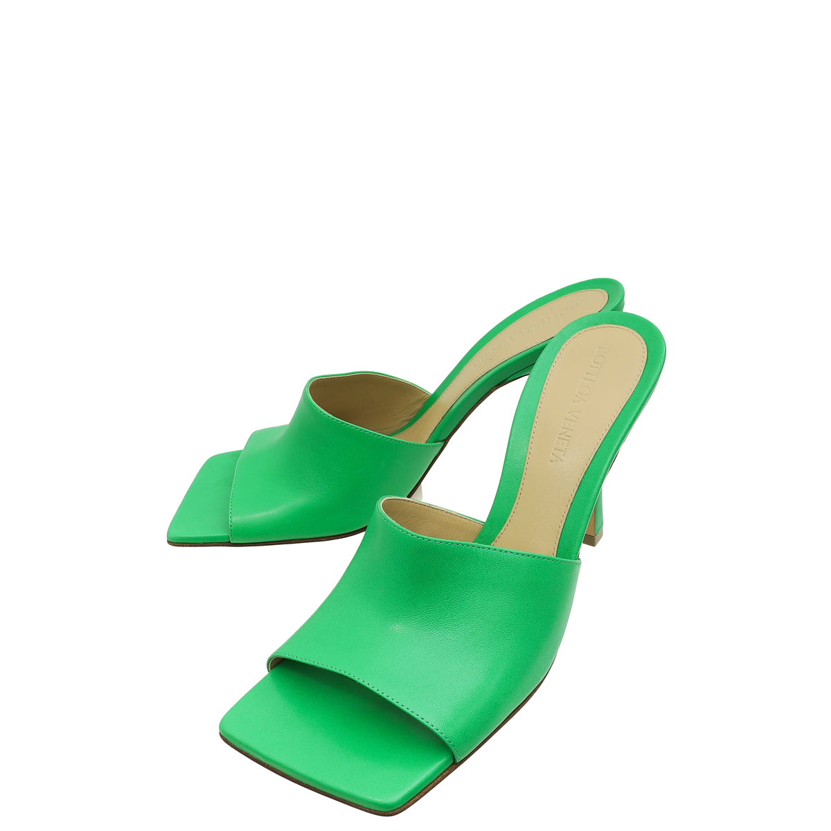 Bottega Veneta Parakeet Stretch Heeled Mule 37-Bottega Veneta-THE CLOSET