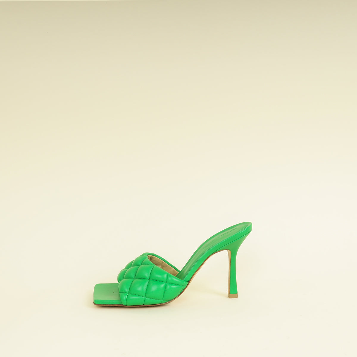 Bottega Veneta Parakeet Lido Heeled Mules 38.5