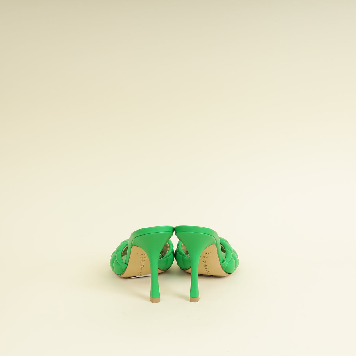 Bottega Veneta Parakeet Lido Heeled Mules 38.5