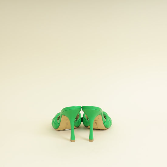 Bottega Veneta Parakeet Lido Heeled Mules 38.5