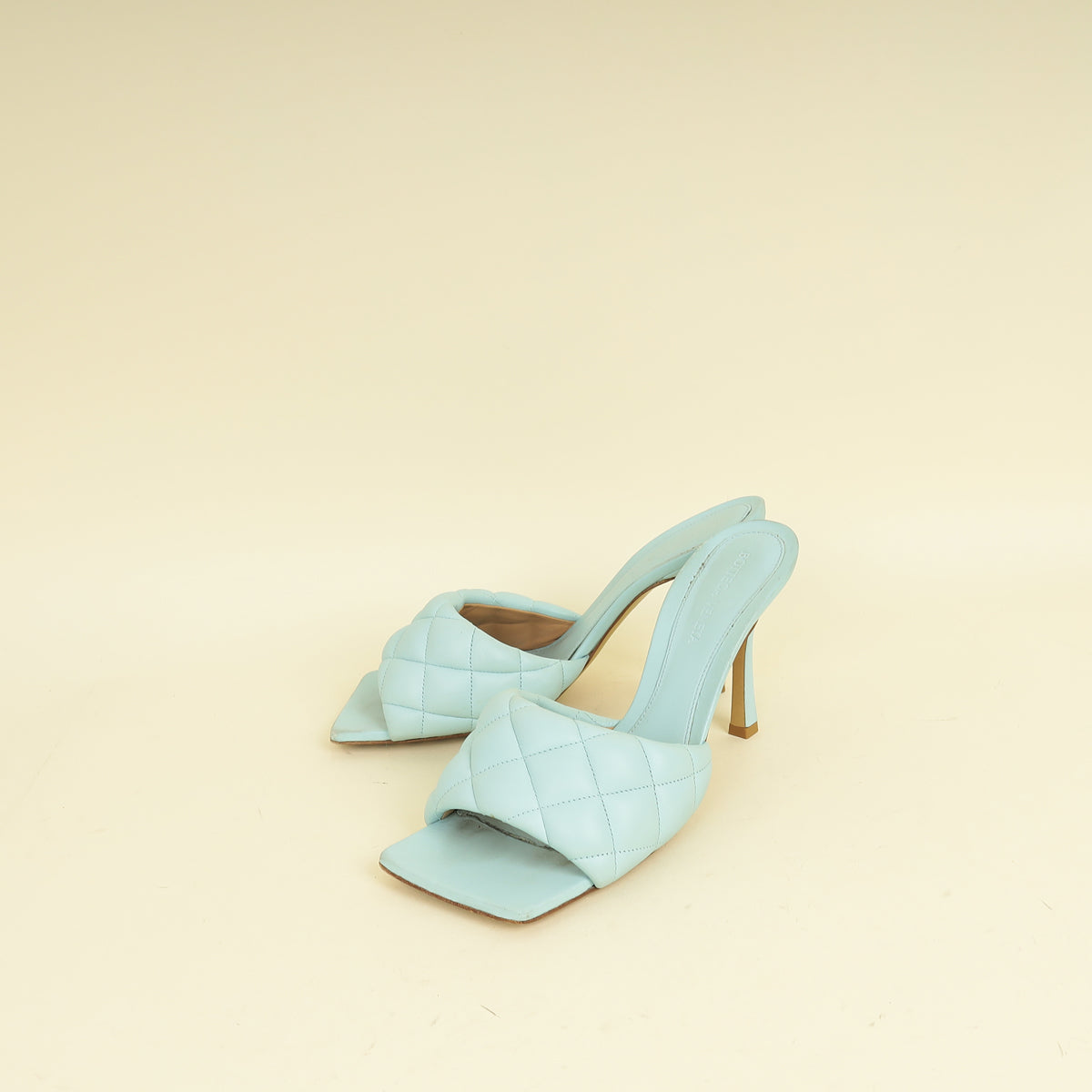 Bottega Veneta Light BlueLido Heeled Mules 38.5