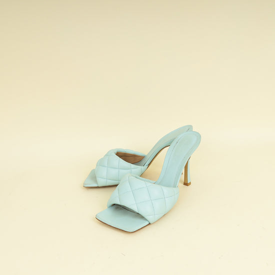 Bottega Veneta Light BlueLido Heeled Mules 38.5