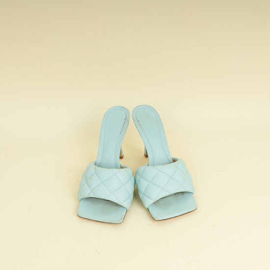 Bottega Veneta Light BlueLido Heeled Mules 38.5