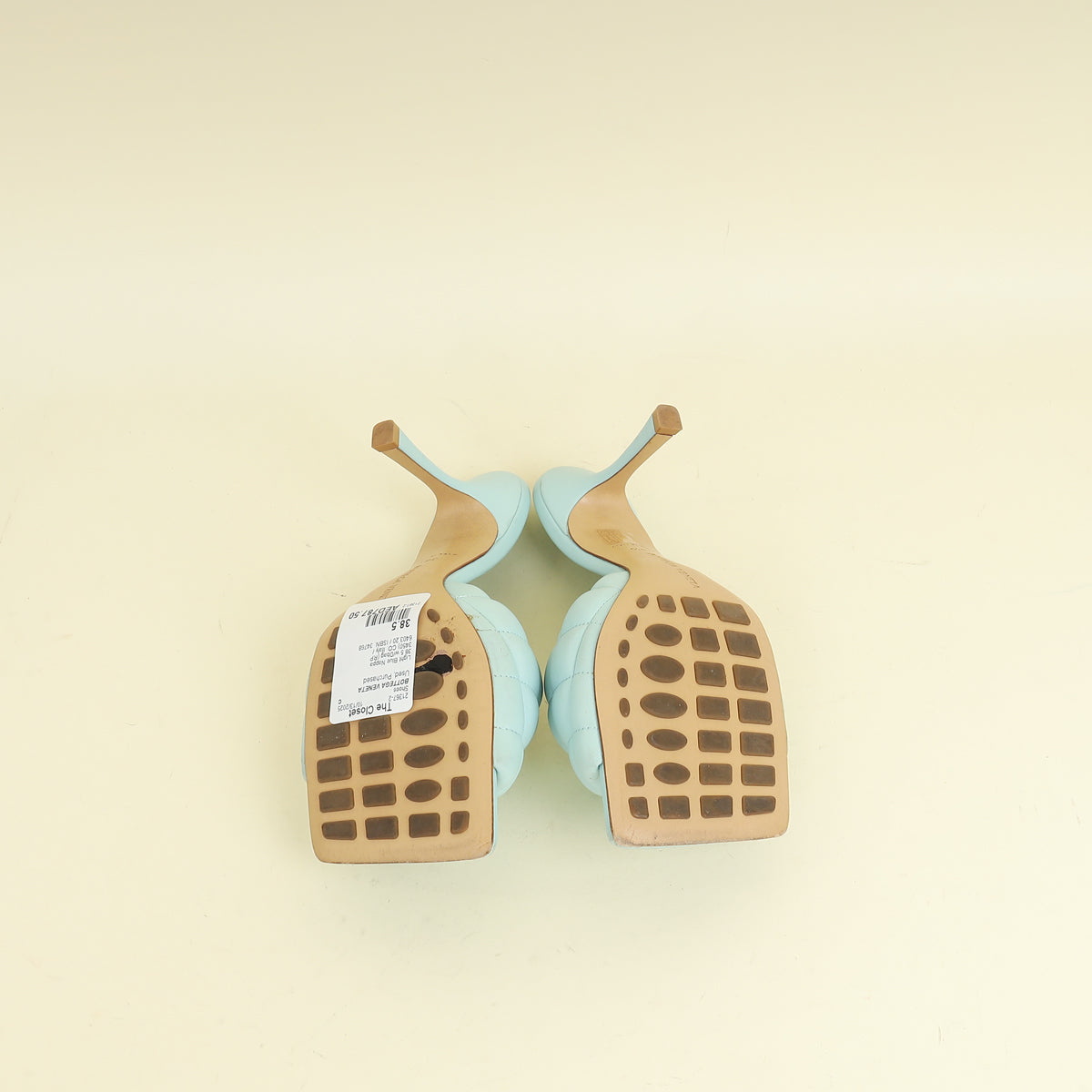 Bottega Veneta Light BlueLido Heeled Mules 38.5