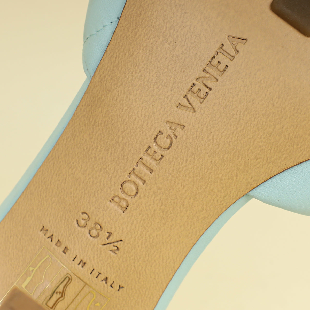 Bottega Veneta Light BlueLido Heeled Mules 38.5