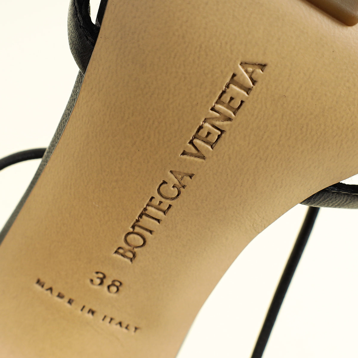 Bottega Veneta Black Stretch Lace Up Sandal 38