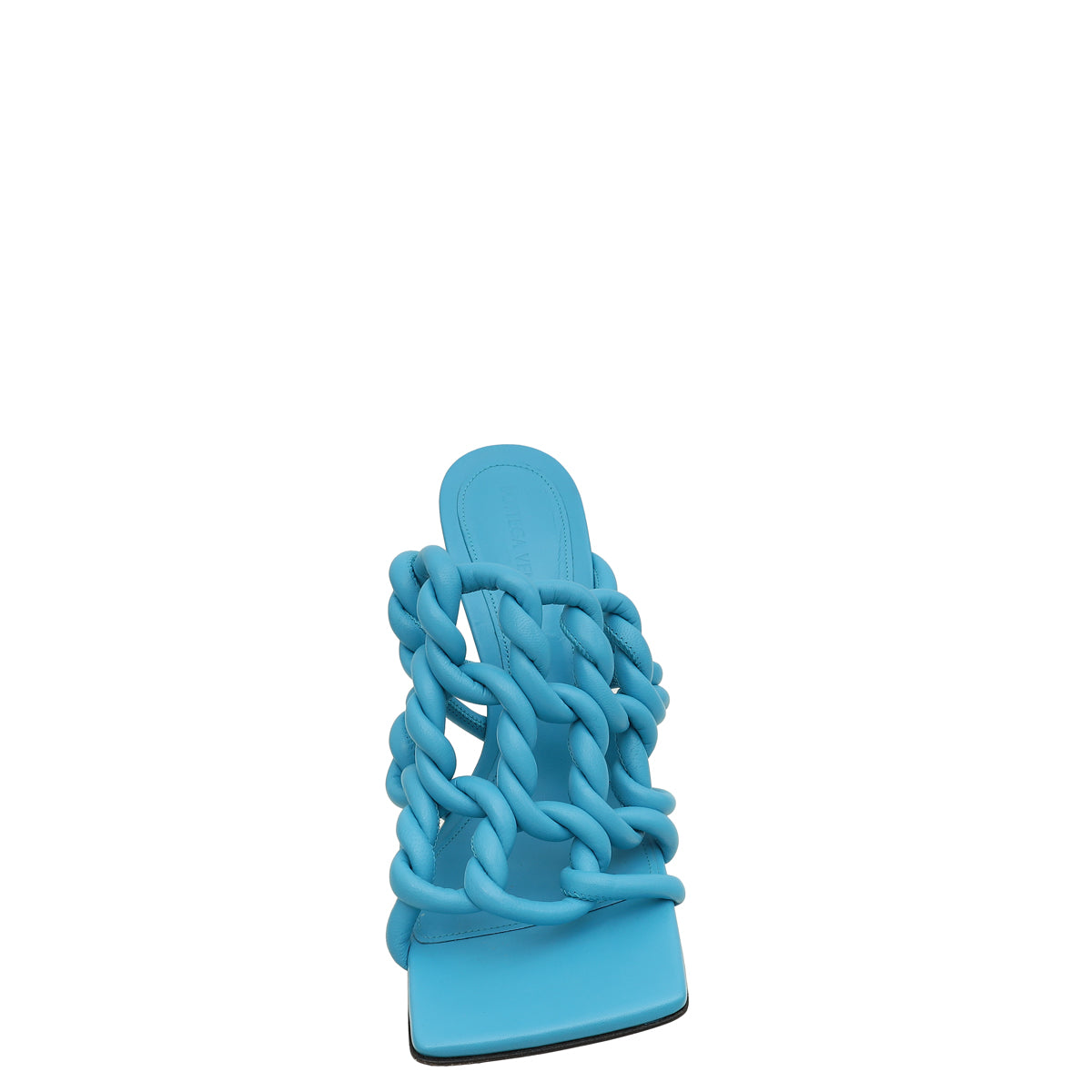 Bottega Veneta Turquoise Stretch 90 Woven Mule Sandals 38-Bottega Veneta-THE CLOSET
