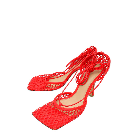 Bottega Veneta Red Stretch Sandals 38