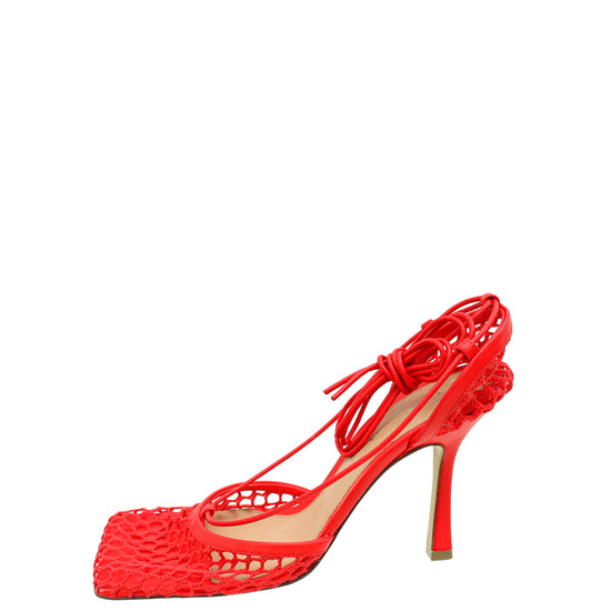 Bottega Veneta Red Stretch Sandals 38