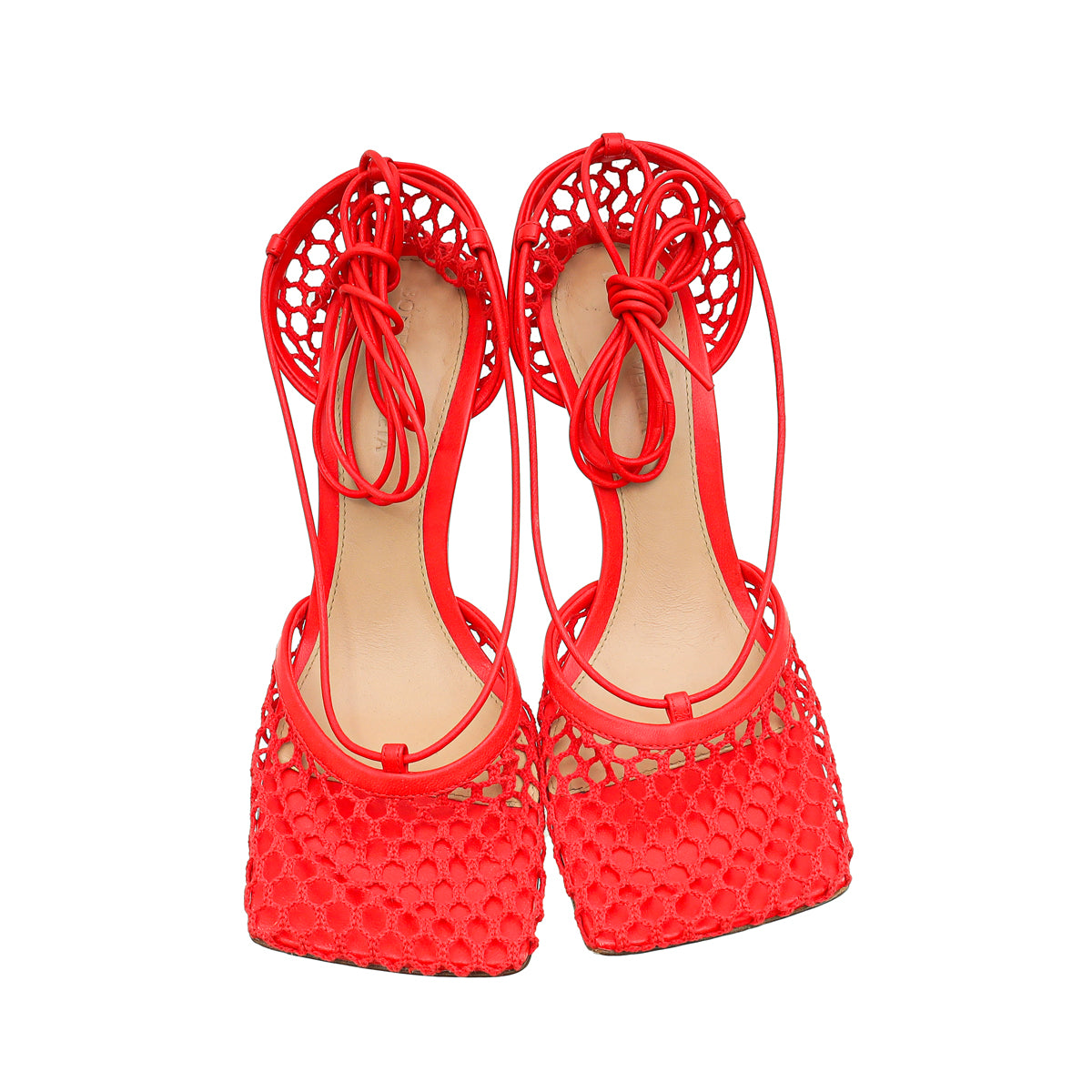 Bottega Veneta Red Stretch Sandals 38