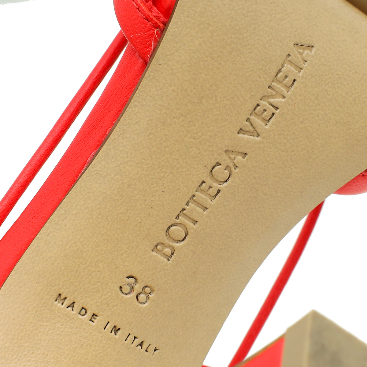 Bottega Veneta Red Stretch Sandals 38