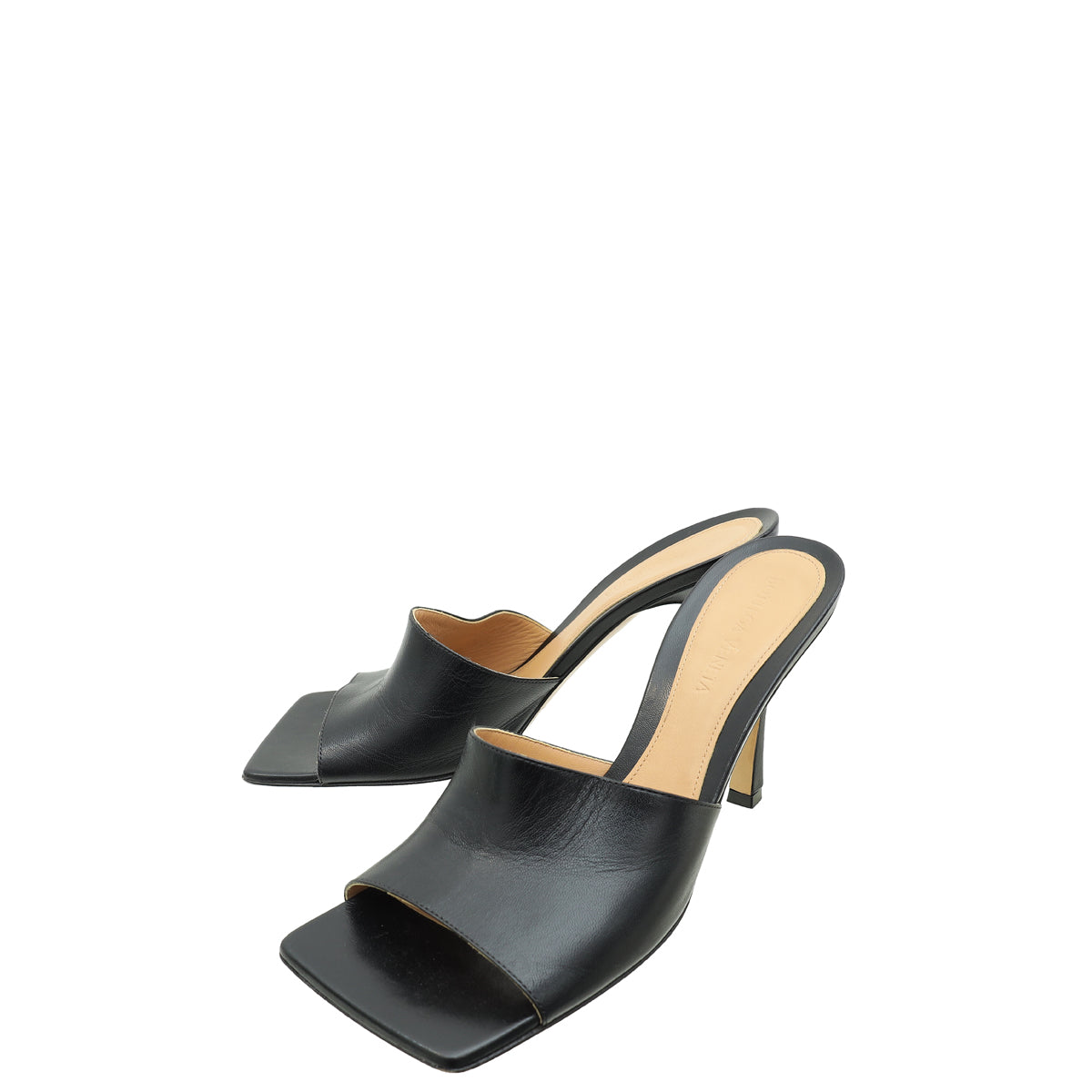 Bottega Veneta Black Stretch Heeled Mule 38-Bottega Veneta-THE CLOSET