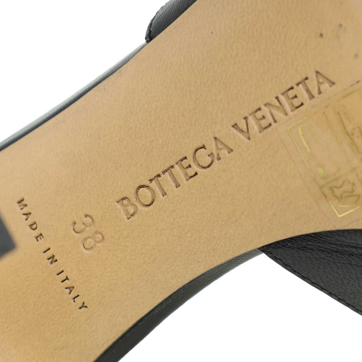 Bottega Veneta Black Stretch Heeled Mule 38