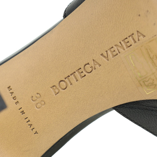 Bottega Veneta Black Stretch Heeled Mule 38