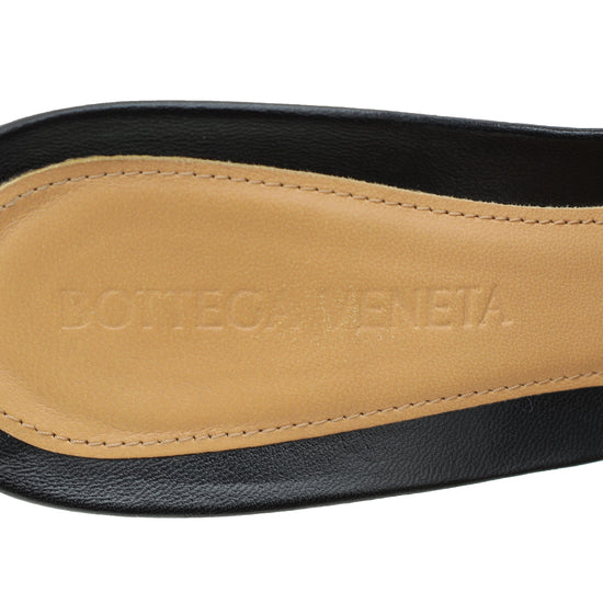 Bottega Veneta Black Stretch Heeled Mule 38