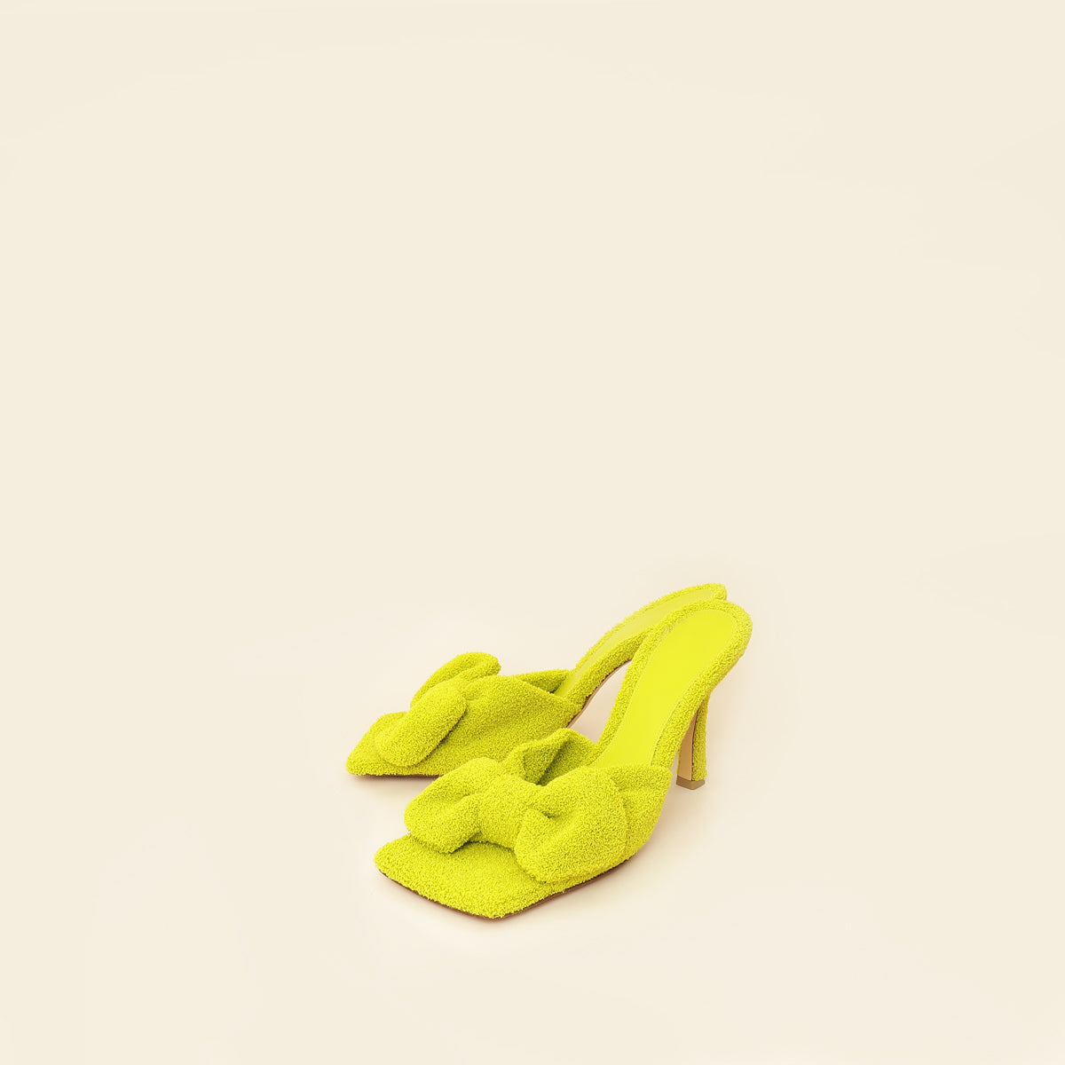 Bottega Veneta Kiwi Terry Fabric Bow Slide Sandals 39-Bottega Veneta-THE CLOSET