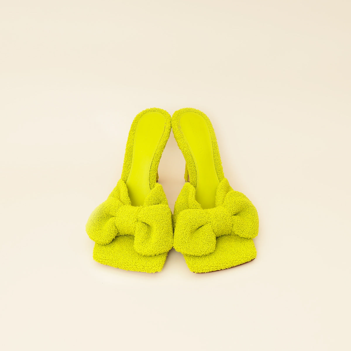 Bottega Veneta Kiwi Terry Fabric Bow Slide Sandals 39-Bottega Veneta-THE CLOSET