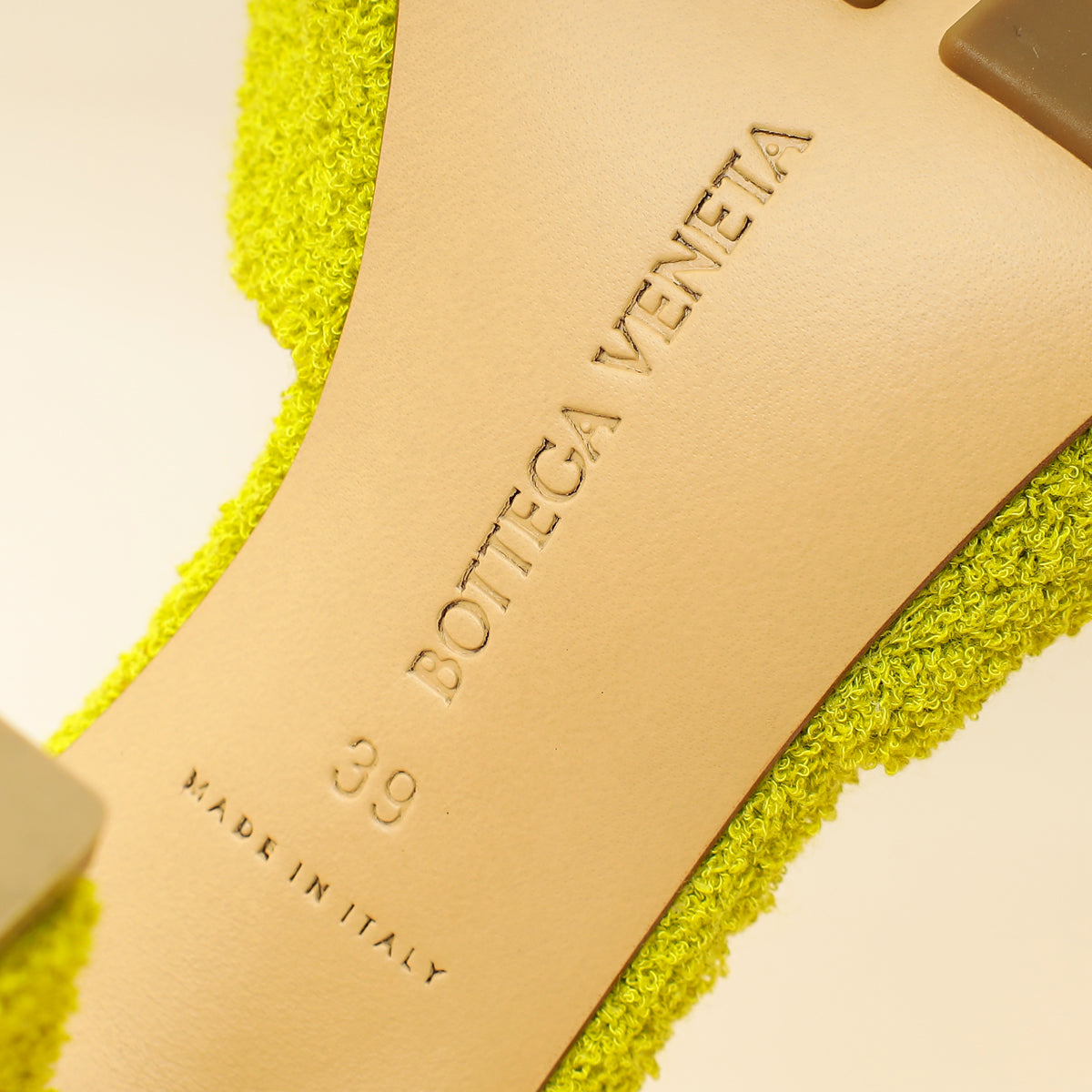 Bottega Veneta Kiwi Terry Fabric Bow Slide Sandals 39-Bottega Veneta-THE CLOSET