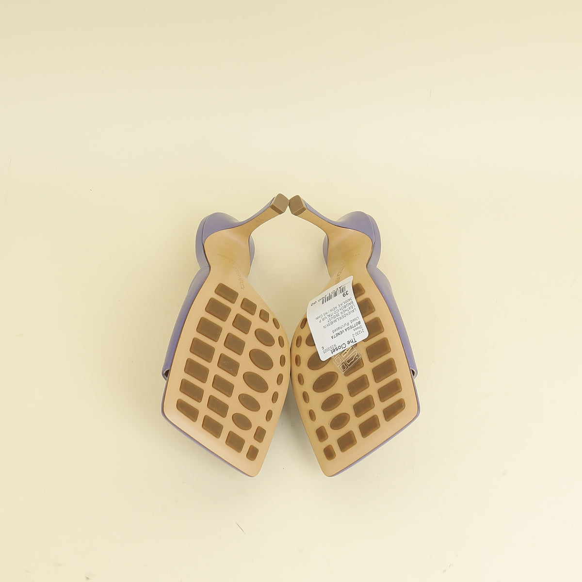 Bottega Veneta Lavender Stretch Heeled Mule 39