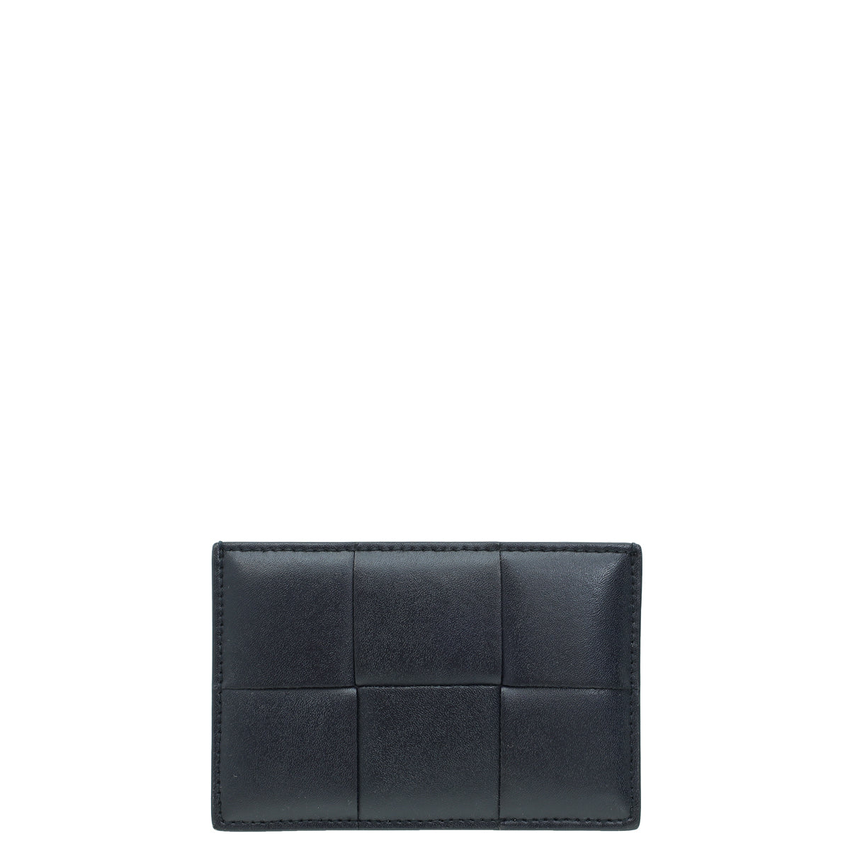 Bottega Veneta Navy Intrecciato Maxi Cassette Card Case-Bottega Veneta-THE CLOSET