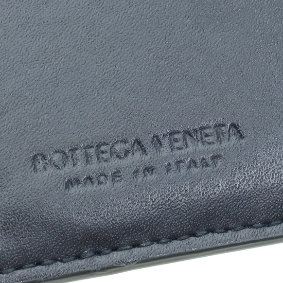 Bottega Veneta Navy Intrecciato Maxi Cassette Card Case