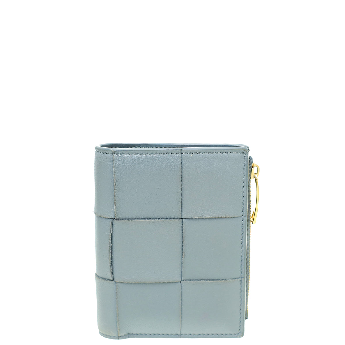 Bottega Veneta Gray Maxi Intrecciato Wallet-Bottega Veneta-THE CLOSET