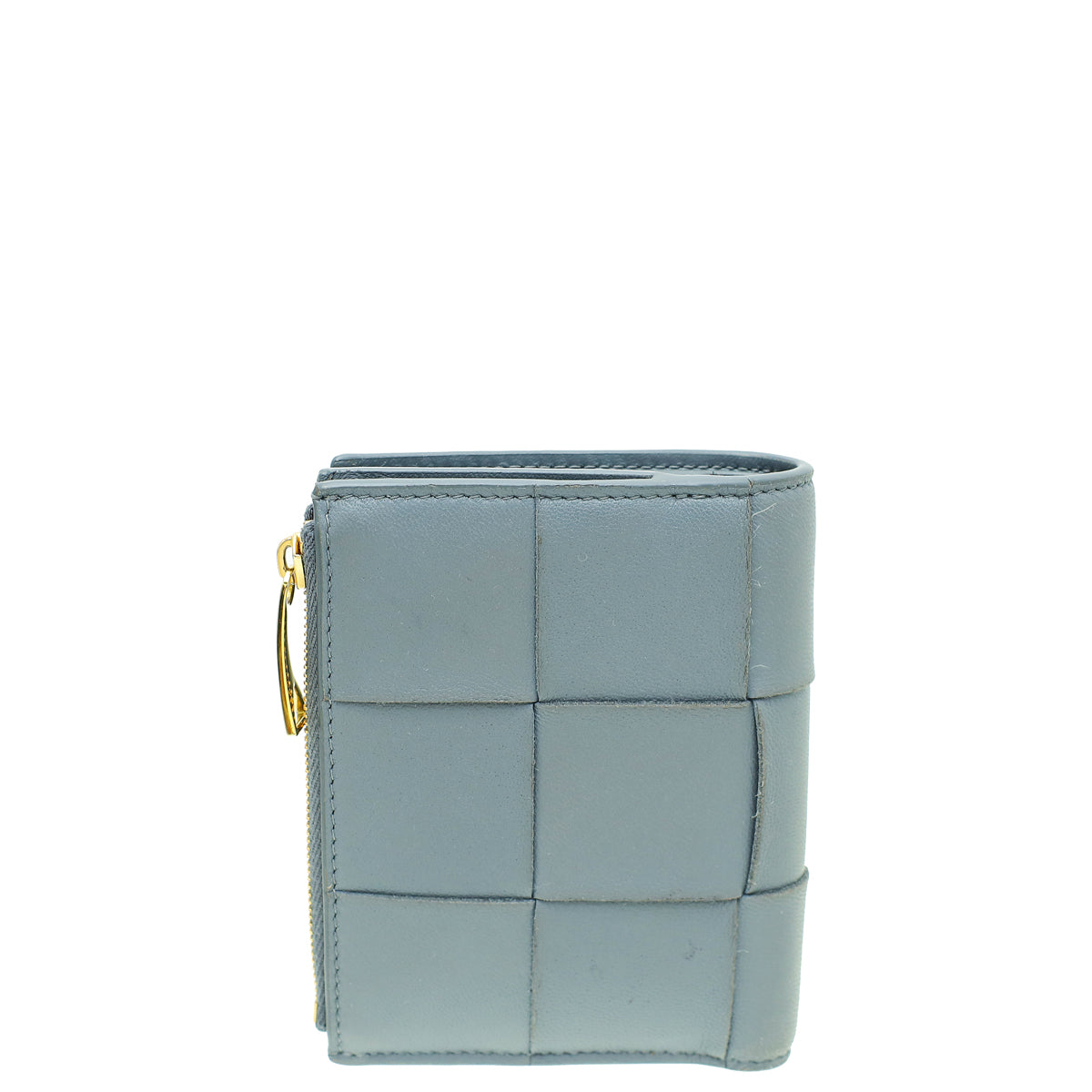 Bottega Veneta Gray Maxi Intrecciato Wallet-Bottega Veneta-THE CLOSET