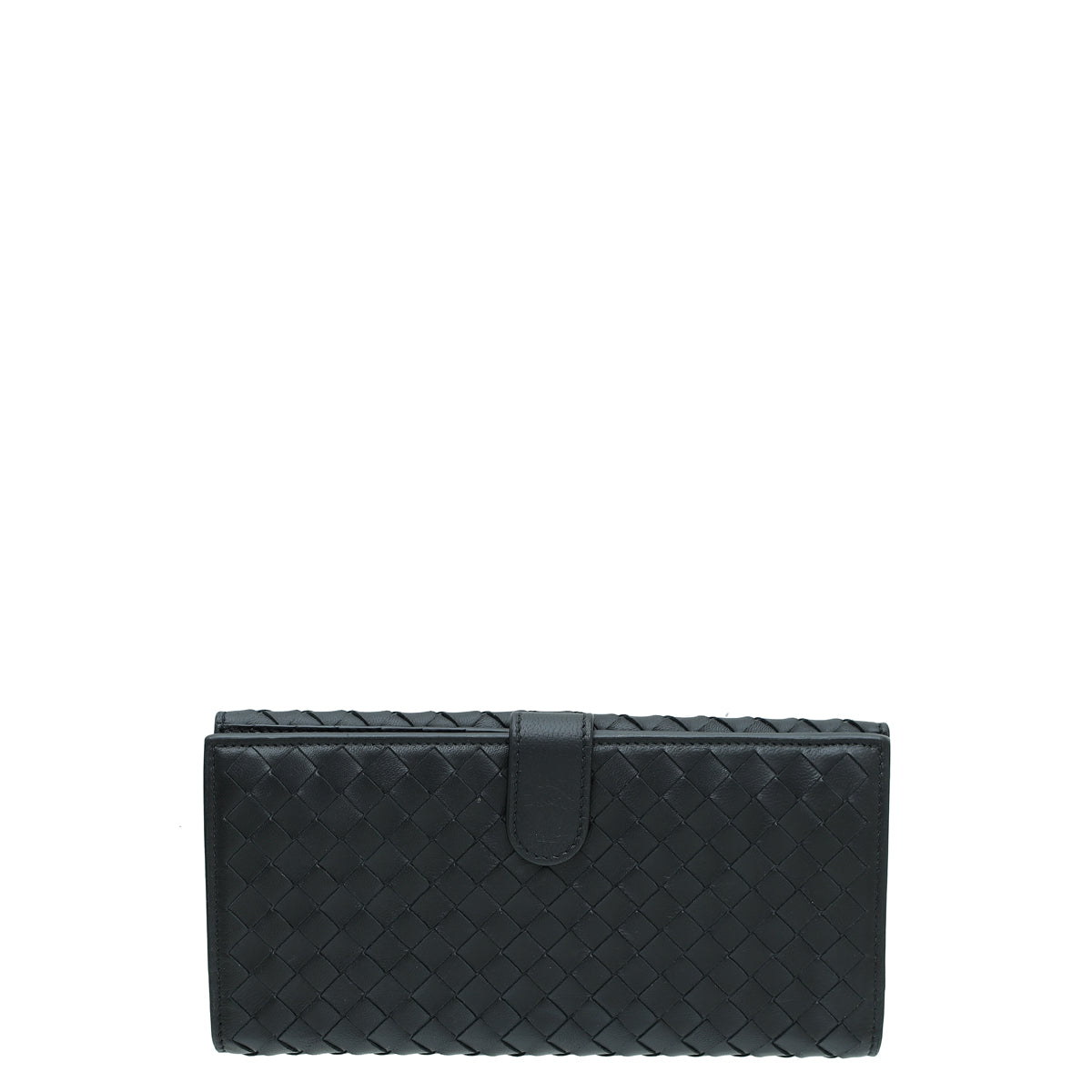 Bottega Veneta Black Intrecciato Nappa French Wallet-Bottega Veneta-THE CLOSET